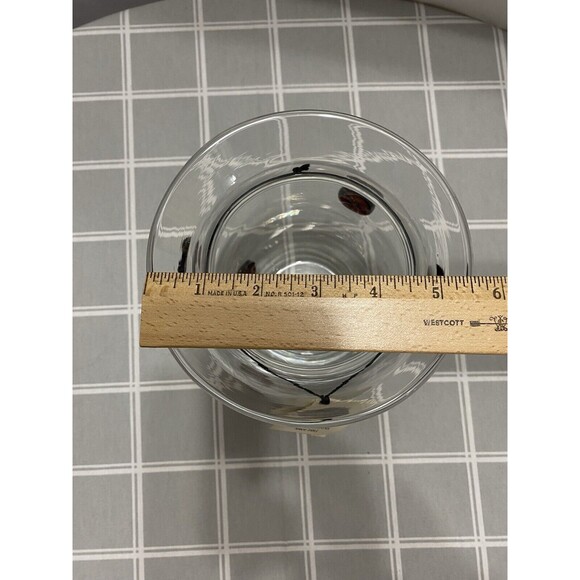 Vtg Blenko Handcrafted Clear Glass Vase 8”h w/Applied Purple Dots Original Tag - Picture 7 of 8